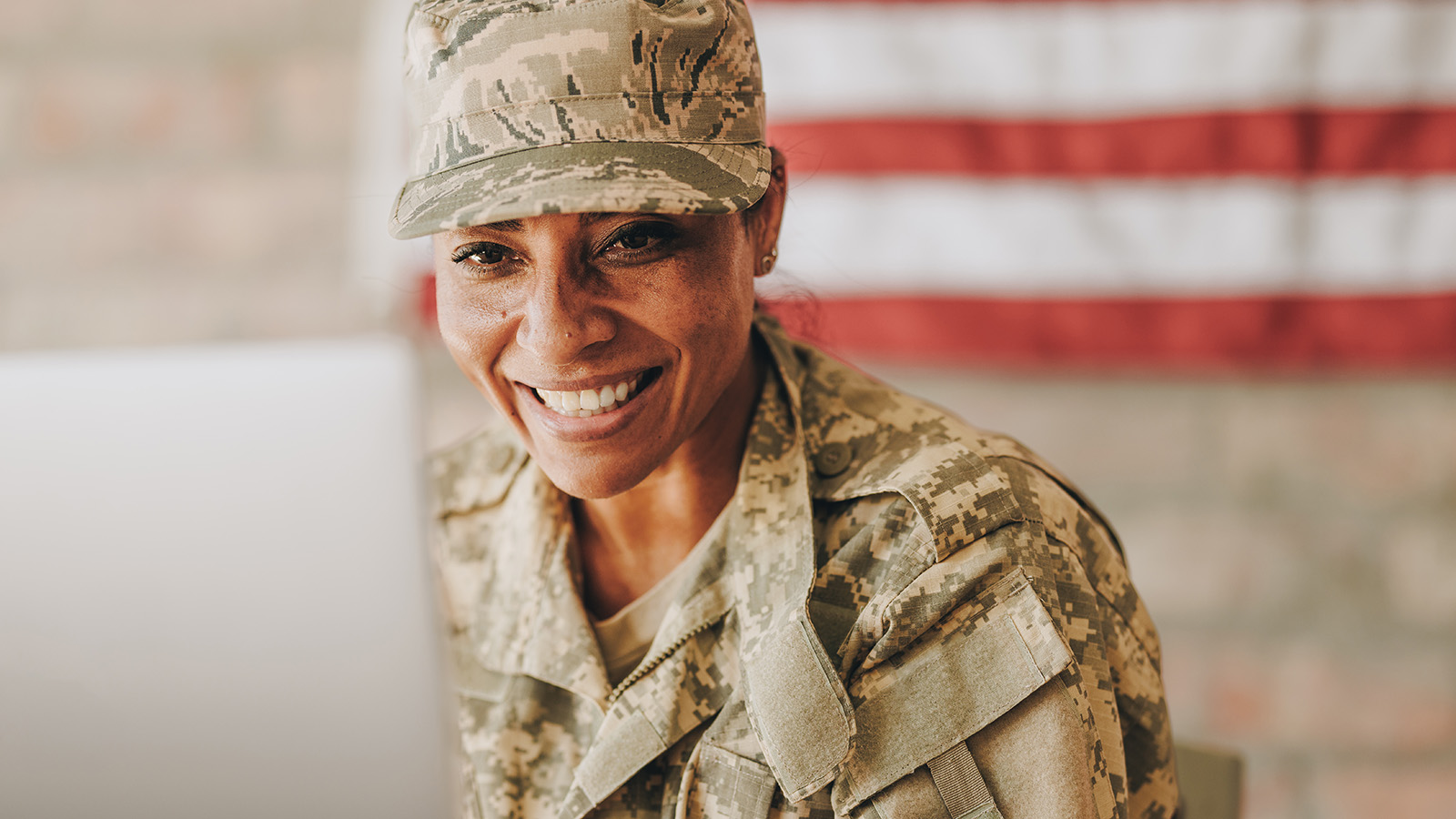 Soldier Calling Home Laptop